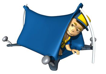 cub scout in a tent graphic